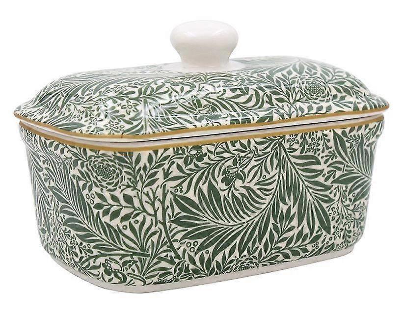 Larkspur Butter Dish Fine China Multi Color Elegant Design for Butter Storage Containers Kitchen