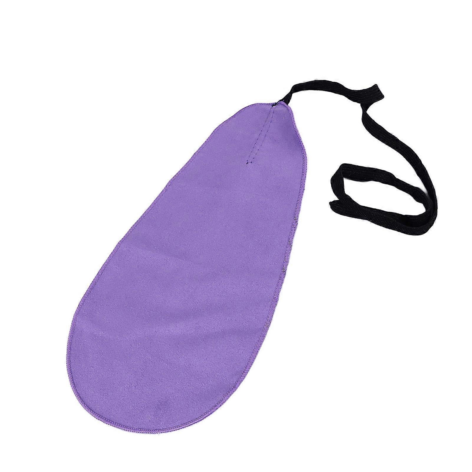 Purple Suede Saxophone Cleaning Cloth A Shape Cleaner for Piccolo Flute