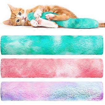 Cat Catnip Toys, 3 Pack Kitten Toys Gradient Color Pillows, Interactive Cat Teeth Toy, Interactive Plush Cats Toy, Teeth Cleaning Playing Exercise Acc