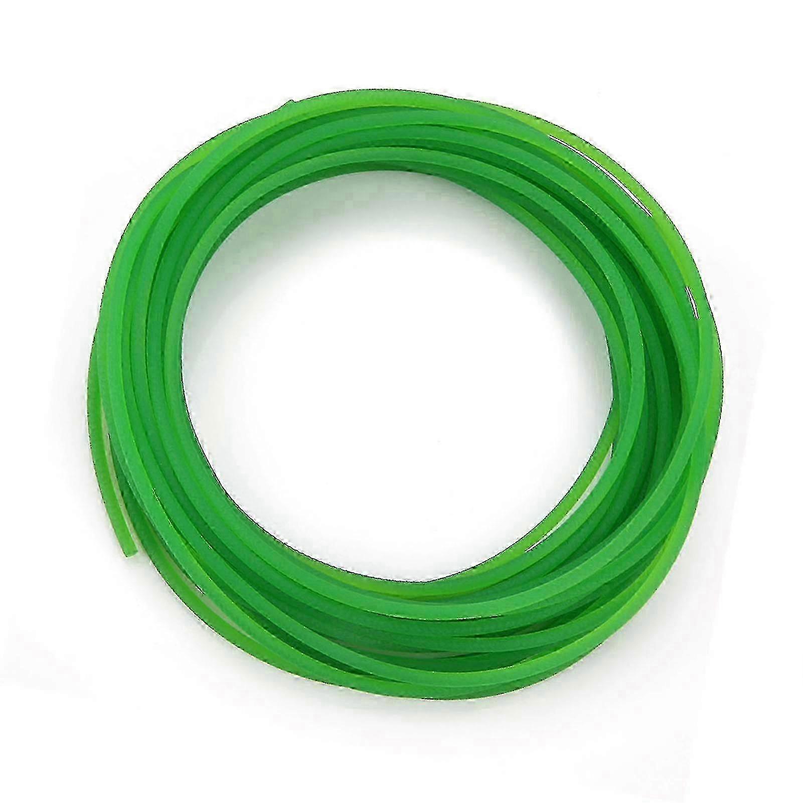 Polyurethane Round Drive Transmission Belt 6mm X 10m Green Rough Surface Bzsm