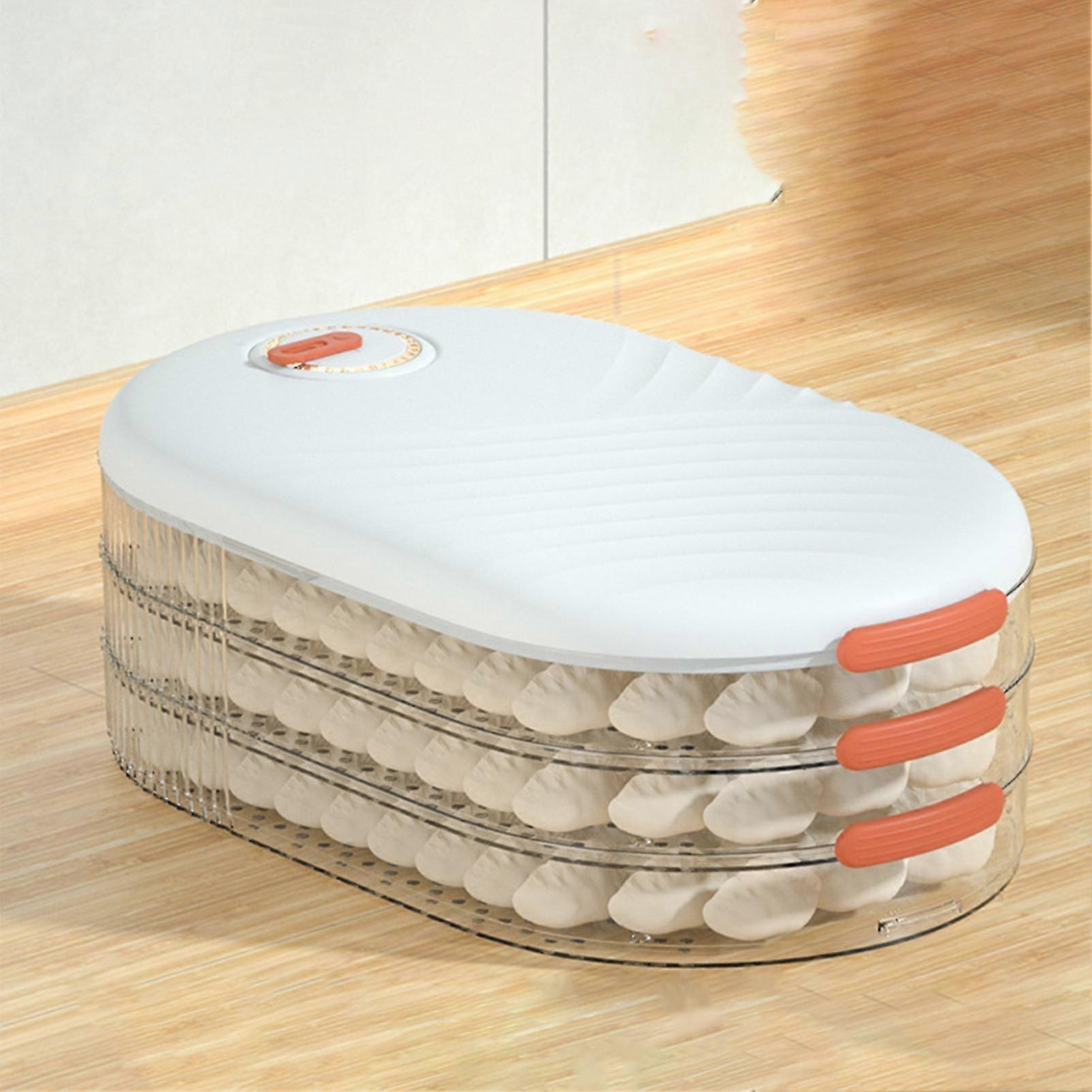 Portable Kitchen Dumpling Box  Reusable Stackable Combination Box For Storing Fish Meat Vegetables