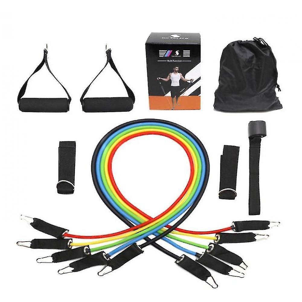 Exercise Bands Resistance Bands Set 11pcs For Resistance Training Physical Therapy Home Workouts
