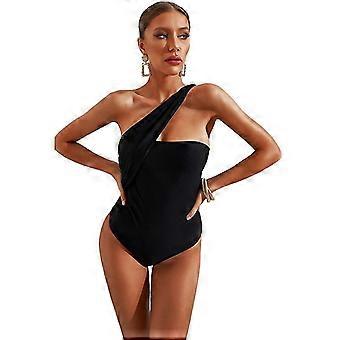 25-26 Women's One-shoulder Open Back One-piece Swimwear