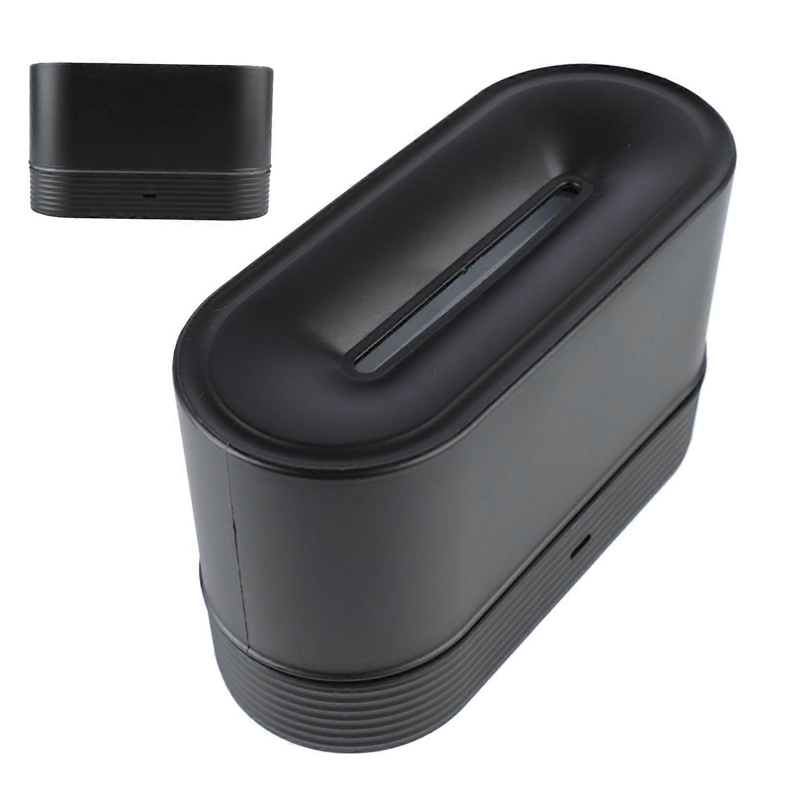 Colorful Flame Air Aroma Diffuser Humidifier Mini Noiseless Essential Oil Diffuser for Home Office Black 