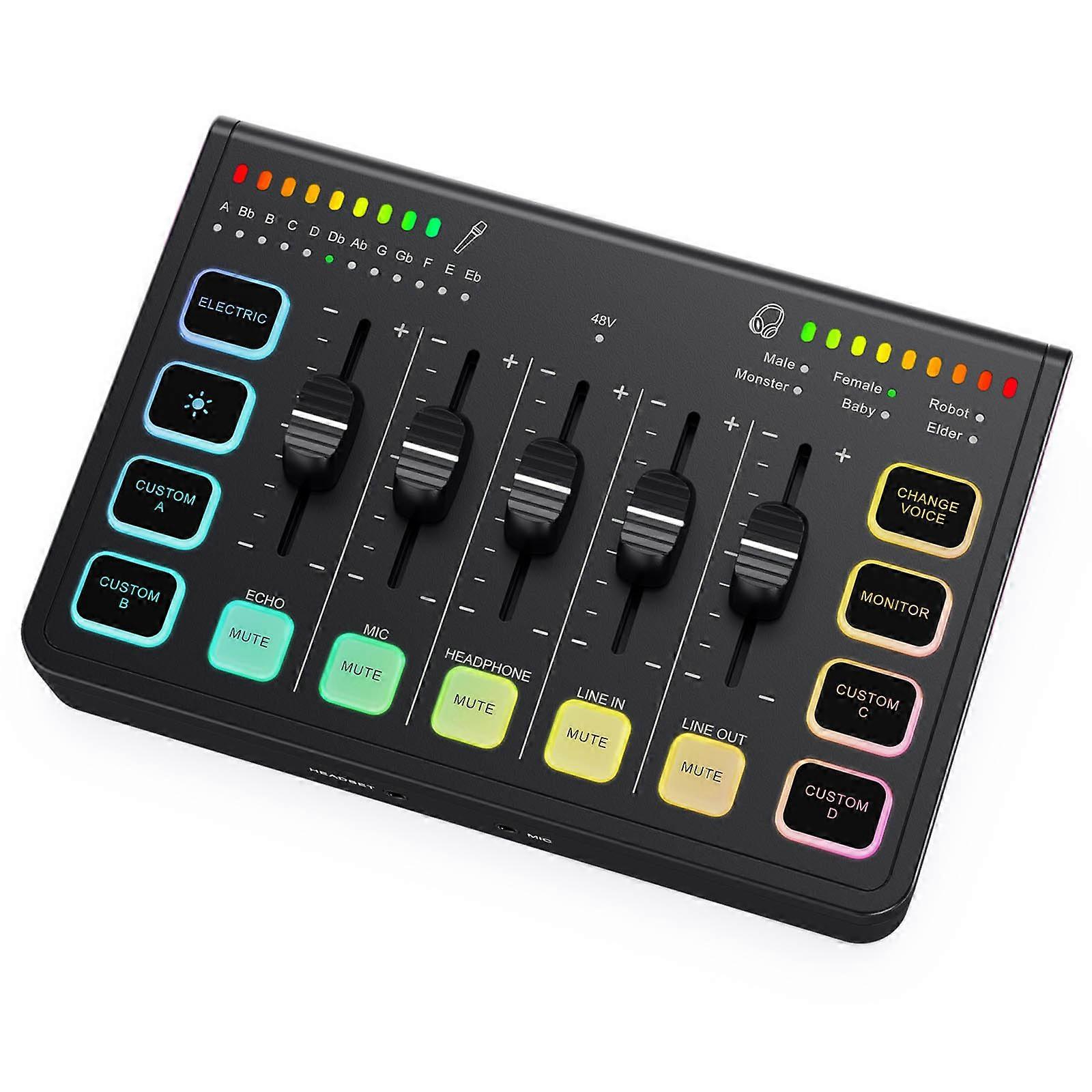 Miniature USB Sound Connection Tall Loyalty Recording Device Dense ABS Building For Musicians Content Creators Multicolor