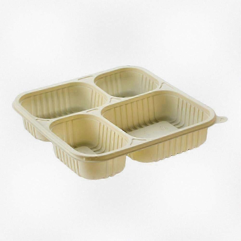 Eco-friendly Disposable Bento Box with Grid Design for Takeout and Commercial Use, Food Grade Biodegradable Lunch Container