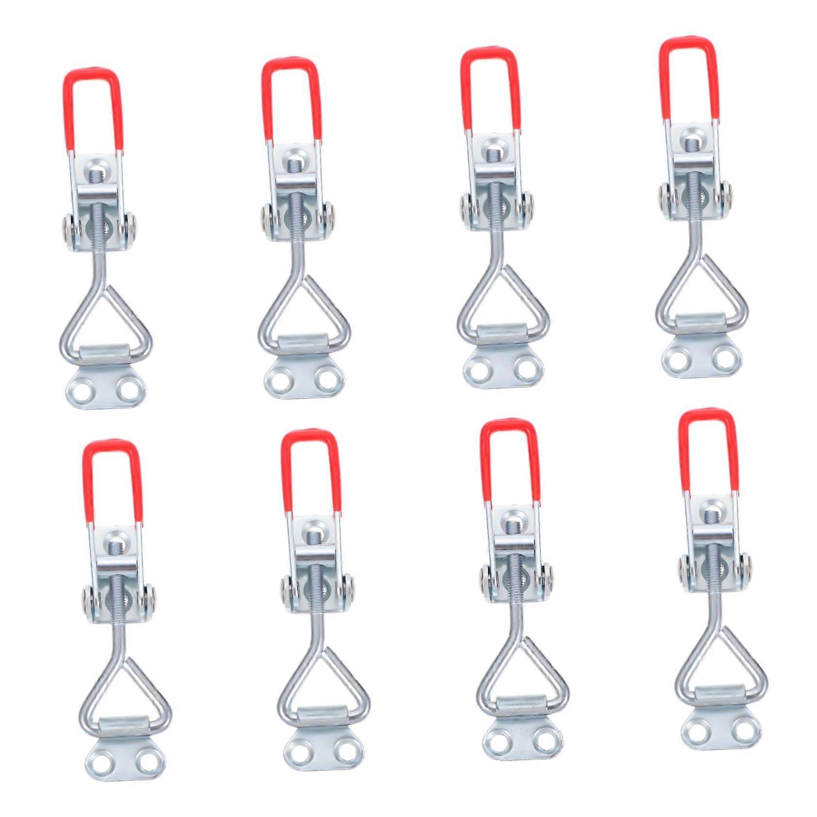 8 Pcs Heavy Duty Adjustable Iron Latch Clamps For Toolbox Quick Release Toggle Pull Latches Zinc Plated