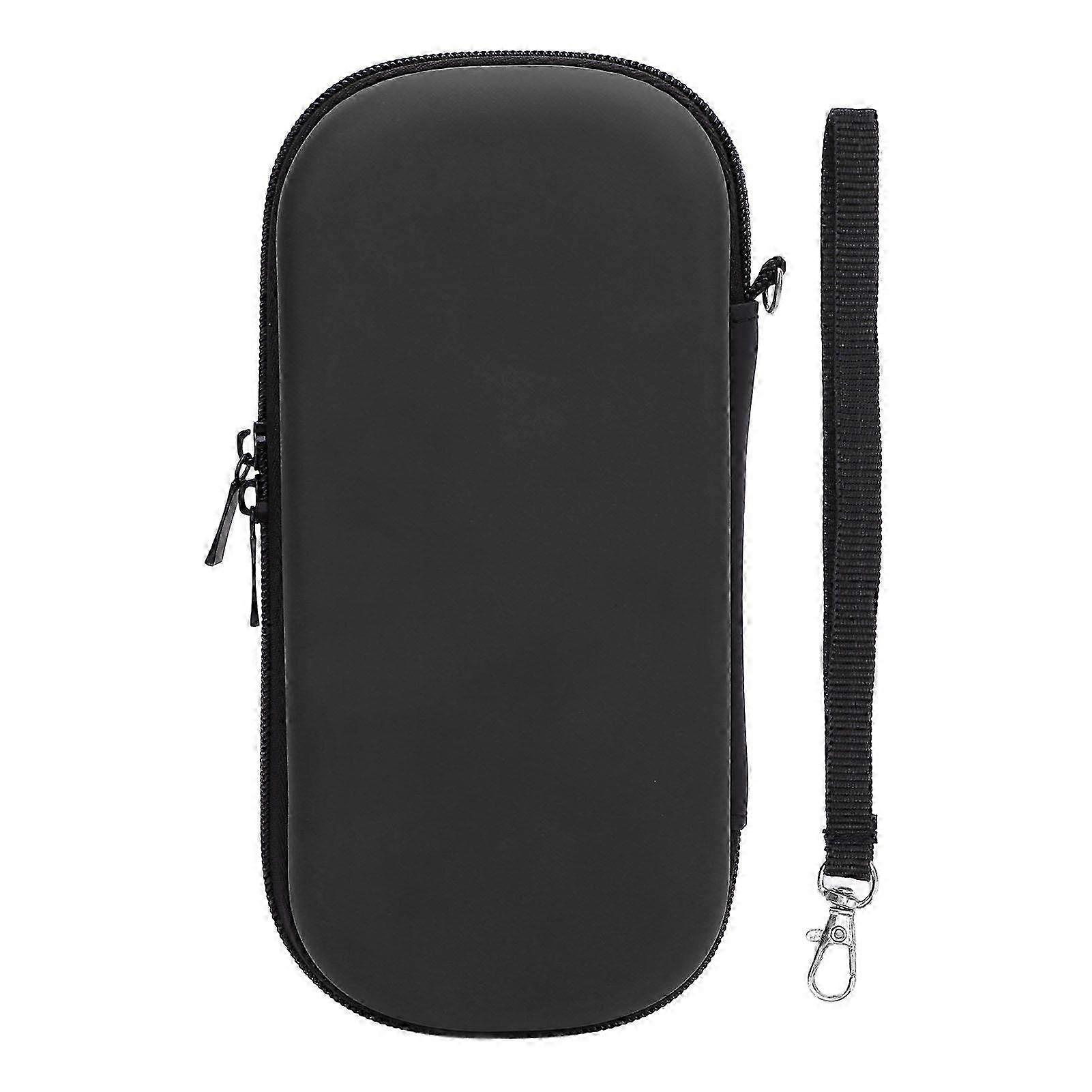 Game Console Case with Pockets Anti Scratch Water Resistant PU EVA Two Way Zipper Hard Case for PSP 3000 Game Console Accessories Black