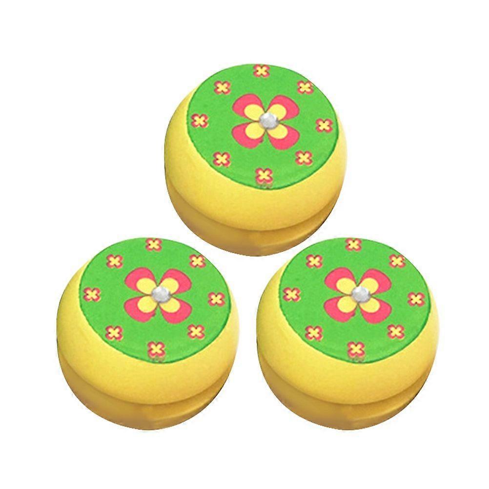 3 قطع خشبية يويو اللعب كيد التعليمية Playthings الإبداعية الخشب كيد يويو اللعب موضوع التحكم اللعب (أربع أوراق البرسيم)