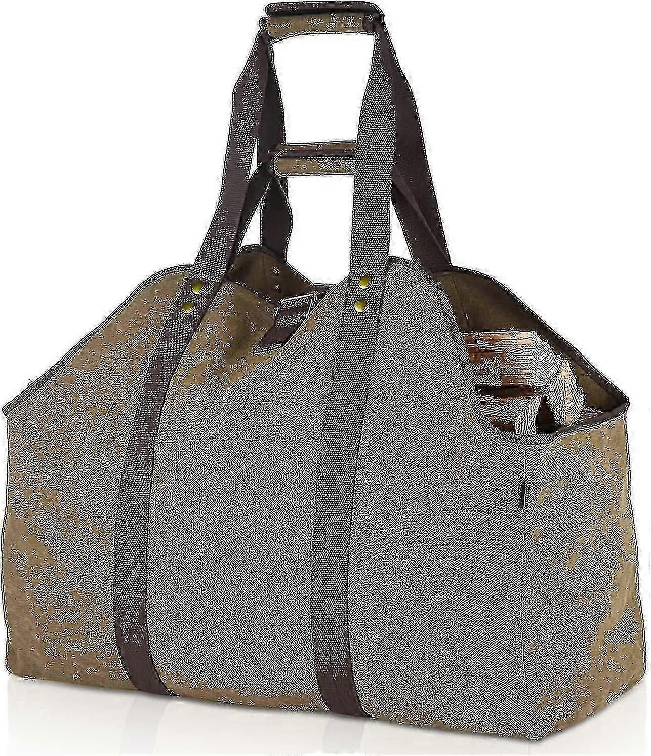 Improved Firewood Carrier - Extra Large Log Basket with Strong Firewood Bag for Carrying Large Logs