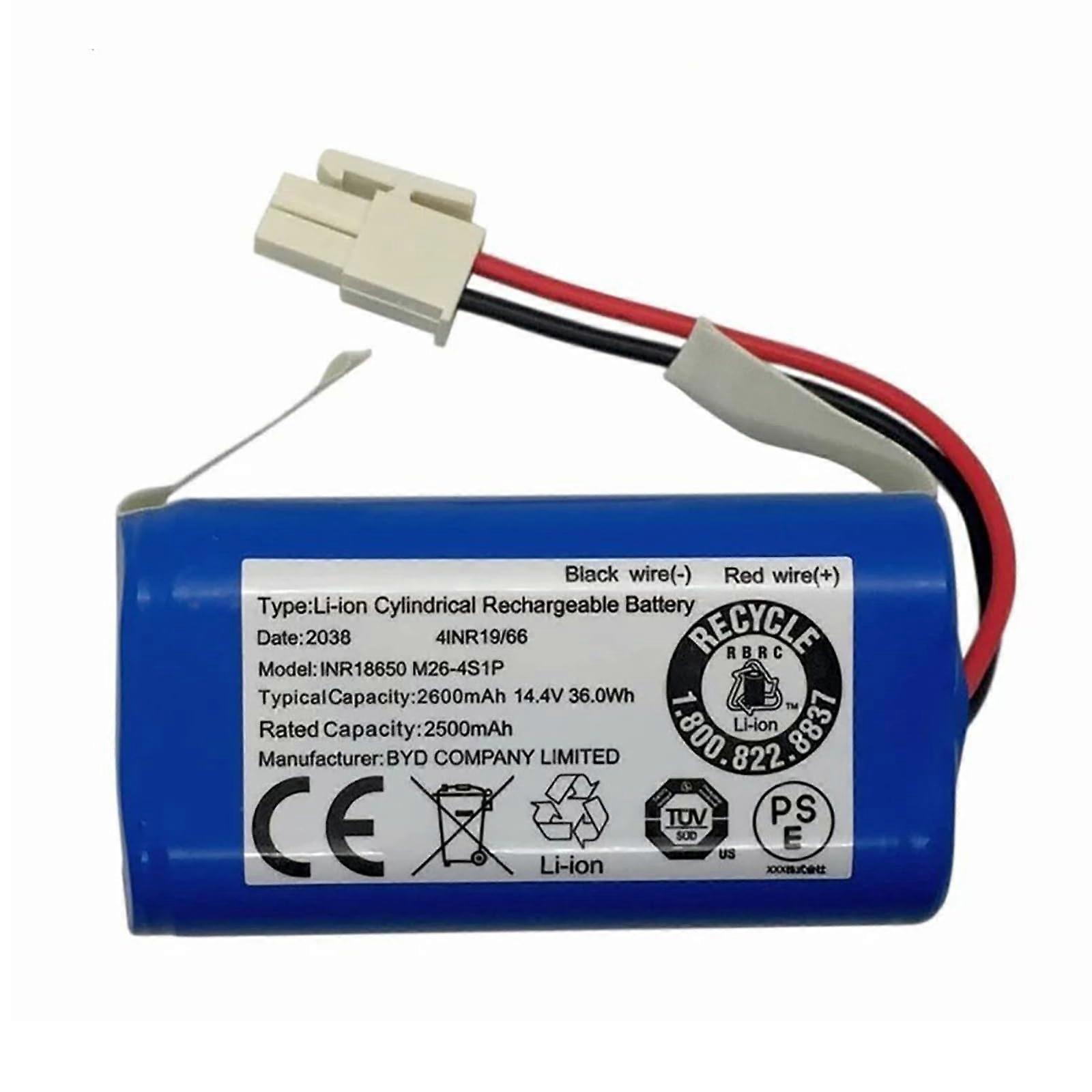 Replacement Battery 14.4V/14.8V For Robot Vacuum Cleaners LithiumIon 2600mAh 3200mAh 3800mAh 4000mAh