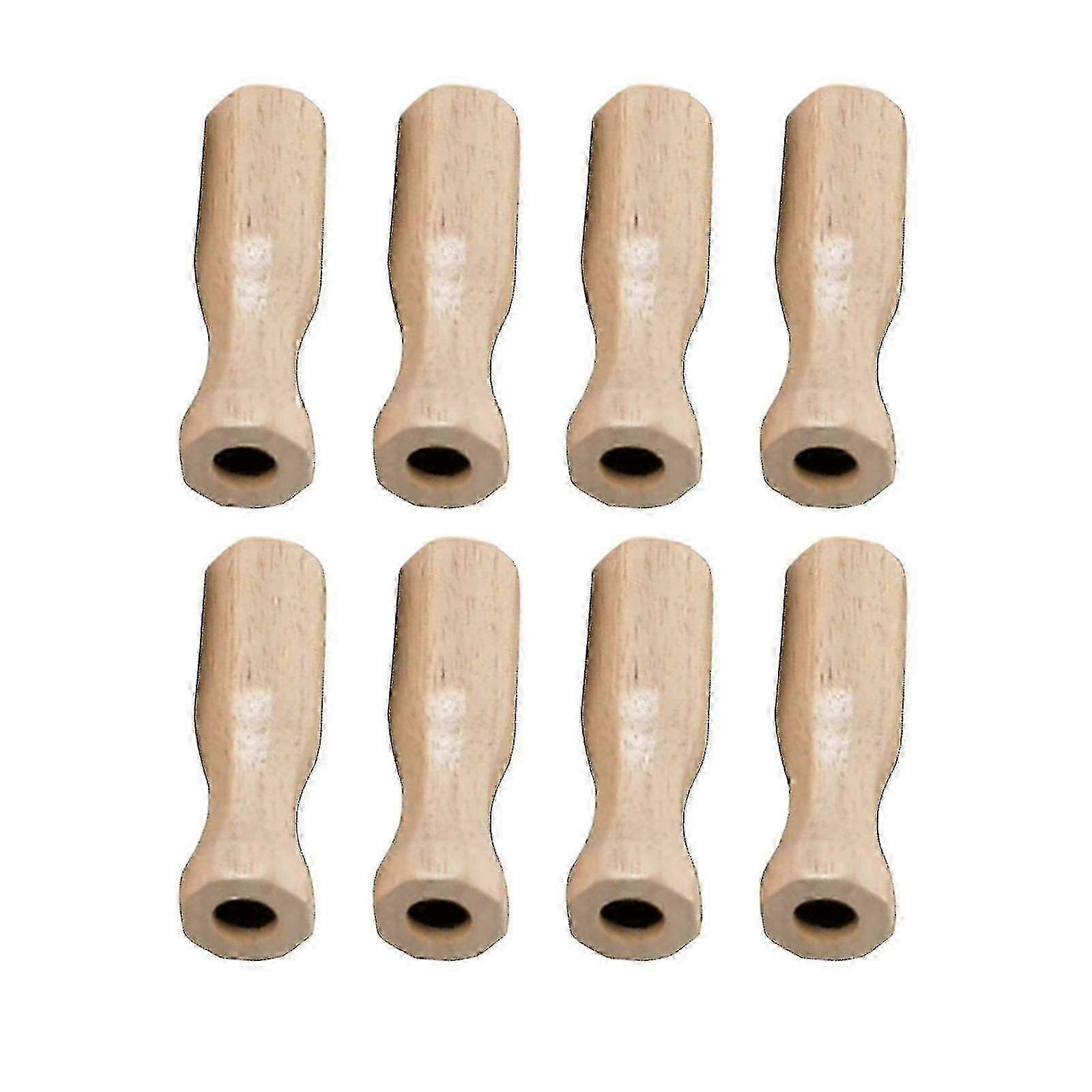 8x Soccer Table Handles Part For Standard Foosball Tables Wooden Lightweight Black