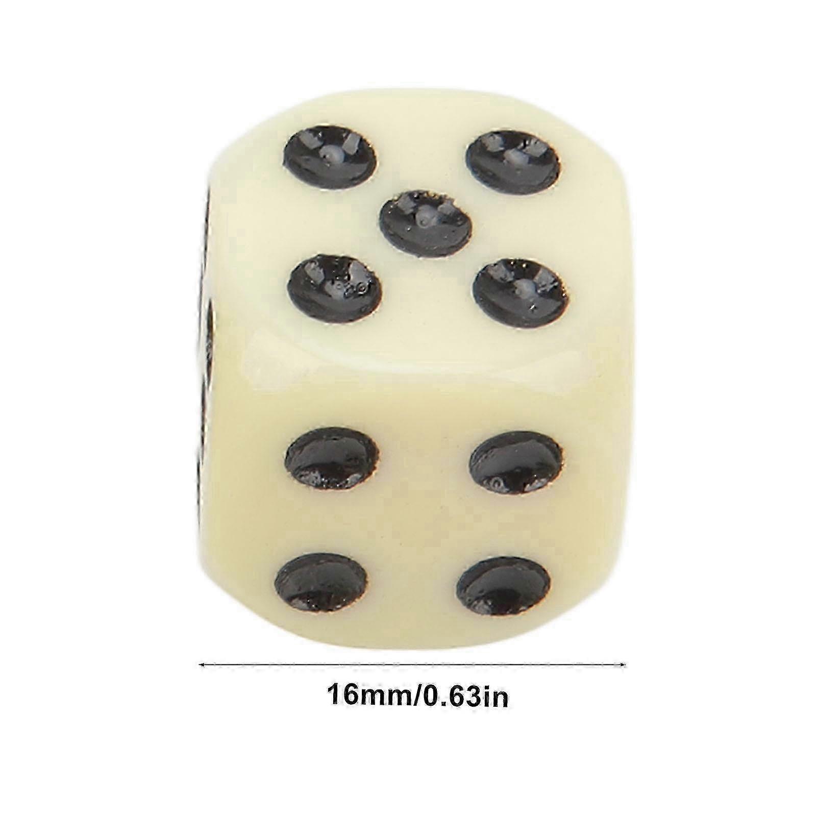 30PCS Dice Set 16MM Plastic 6 Sided Round Corners Dice Cubes for Table Games Board Games Beige