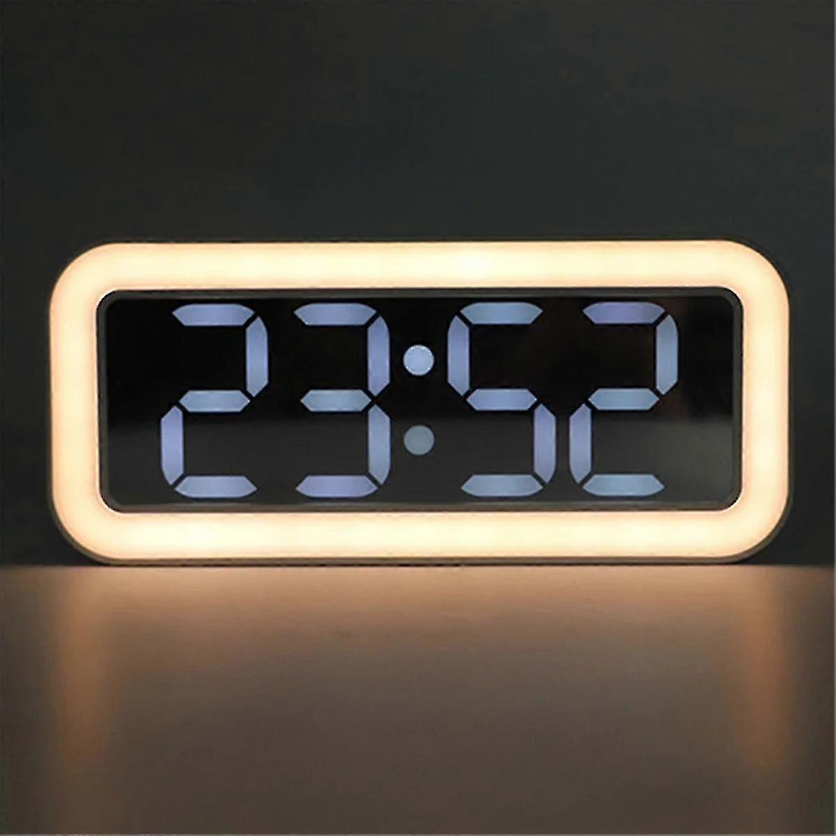 Simple LED Digital Alarm Clock with Loud Volume, Temperature Display, for Students and Desktop Use