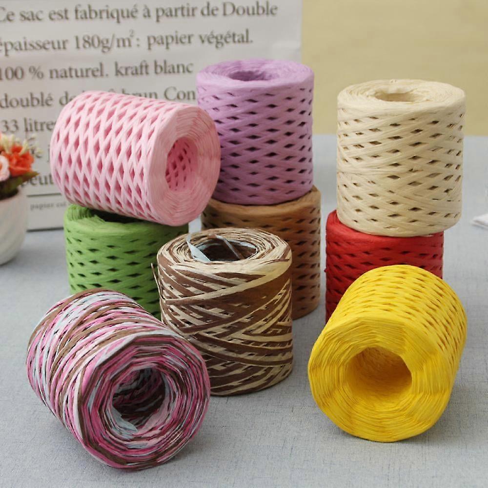 200m/Roll Raffia Ribbon Paper Rope Cord for Packing Gift Box Wrapping String