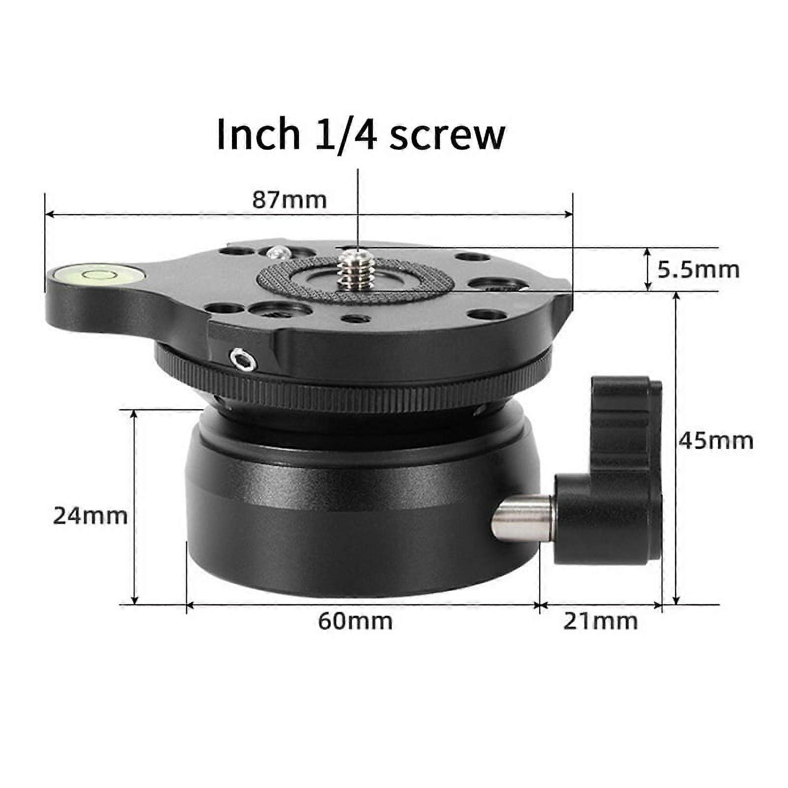 Universal Multifunctional Horizontal Adjustment Seat Panoramic Head Tripod DSLR Camera Adjustment Table Dome Base, A