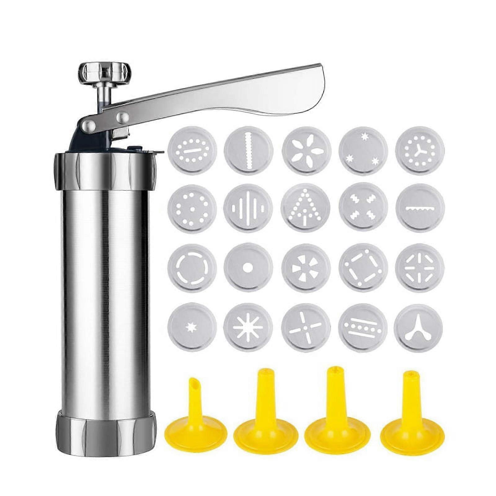 Cookie Press Stainless Steel Spritz Cookie Press,Icing Kit