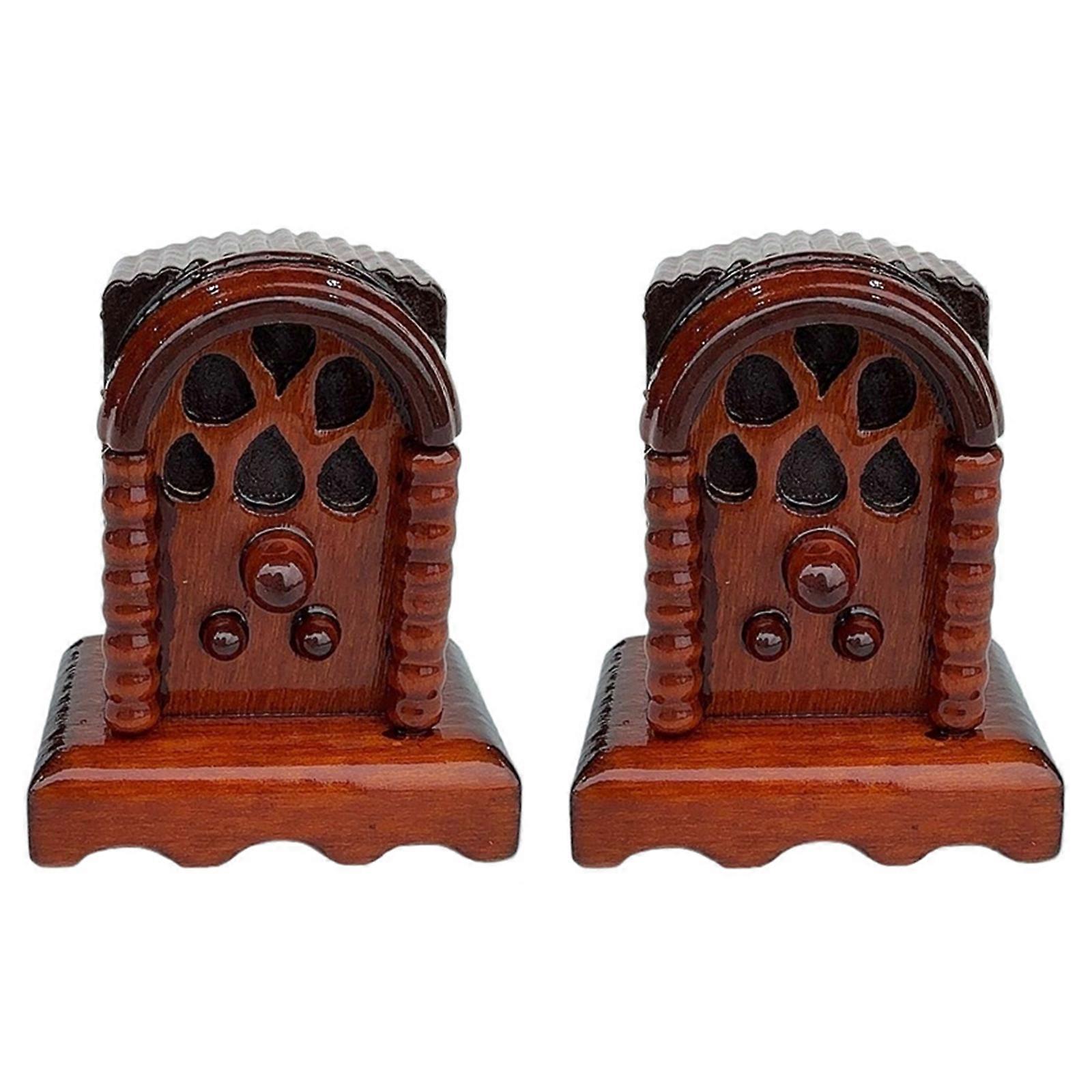 Handcrafts Wooden Doll House Radio With Simulation Design Model Figurine For Miniature Scene Display And Model Project Multicolor