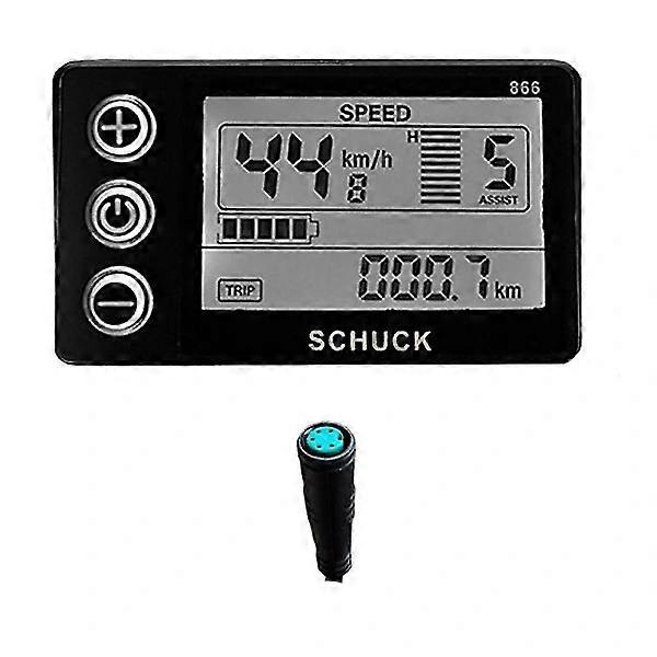 Ebike S866 Lcd Display Meter Electric Bicycle 24v 36v 48v Control Panel with Waterproof Connector for Bbs01 Bbs02 [DB] yc