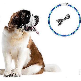 LED Dog Collar, USB Rechargeable Light Up Pet Safety Collar with 3 Glowing Modes