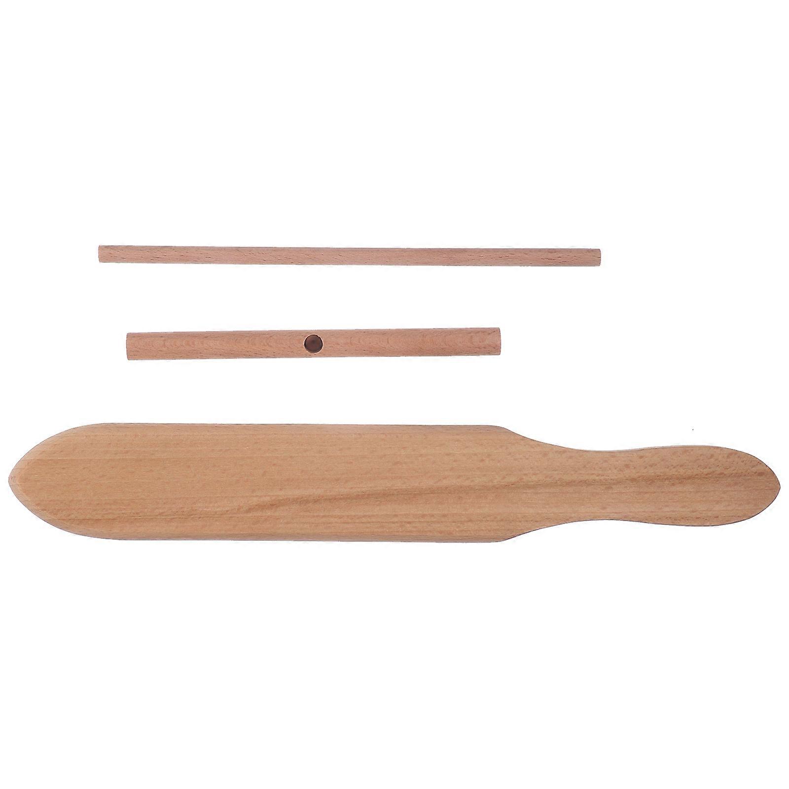 1 Set of Crepe Spreader and Spatula Handmade Wooden Pancake Making Kit Wooden Utensils