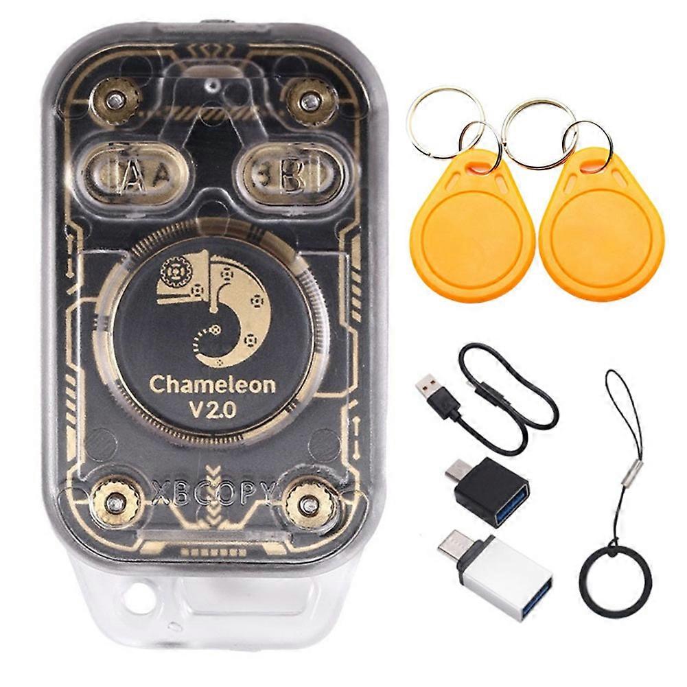 Chameleon V2.0 RFID Smart Chip Reader Emulator NFC Duplicator 125K 13.56Mhz Card Decode+2XCUID Keychain Chameleon Ultra