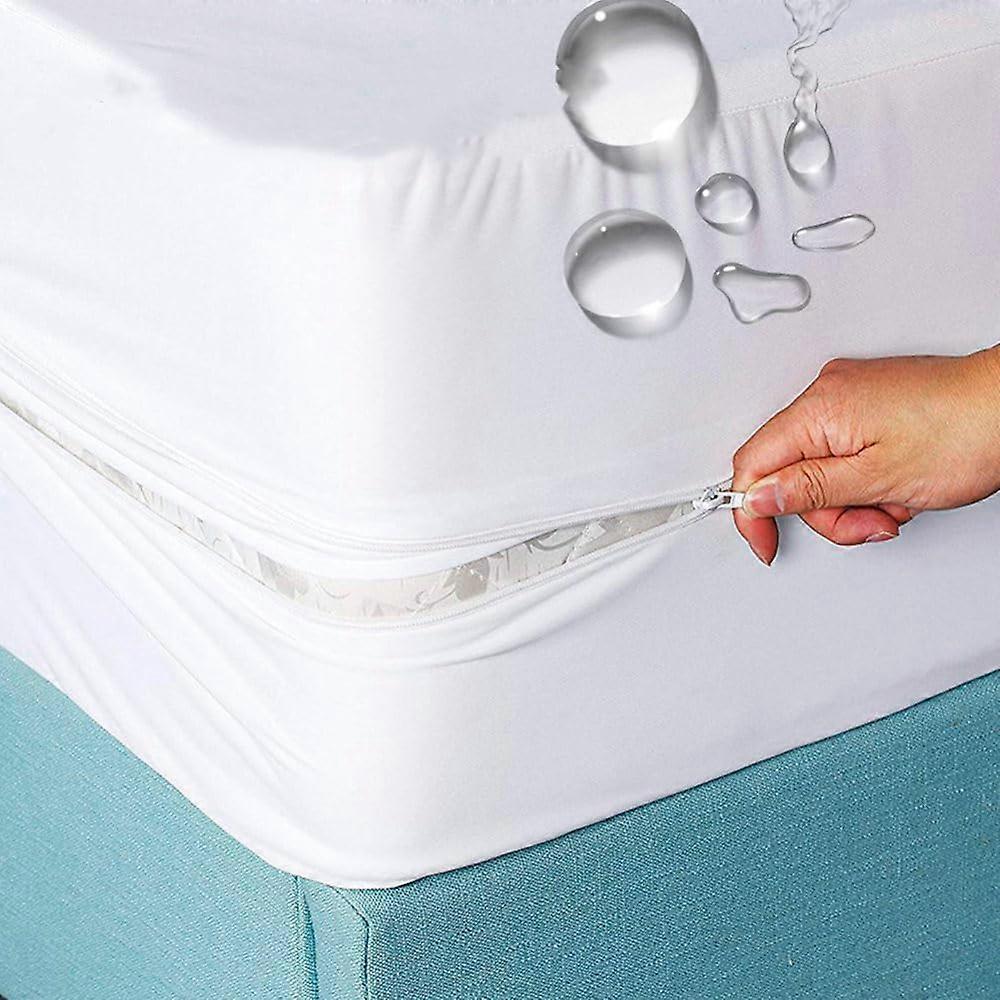 Waterproof Queen Mattress Protector with Breathable 6Sided Encasement and Extra Deep Pocket