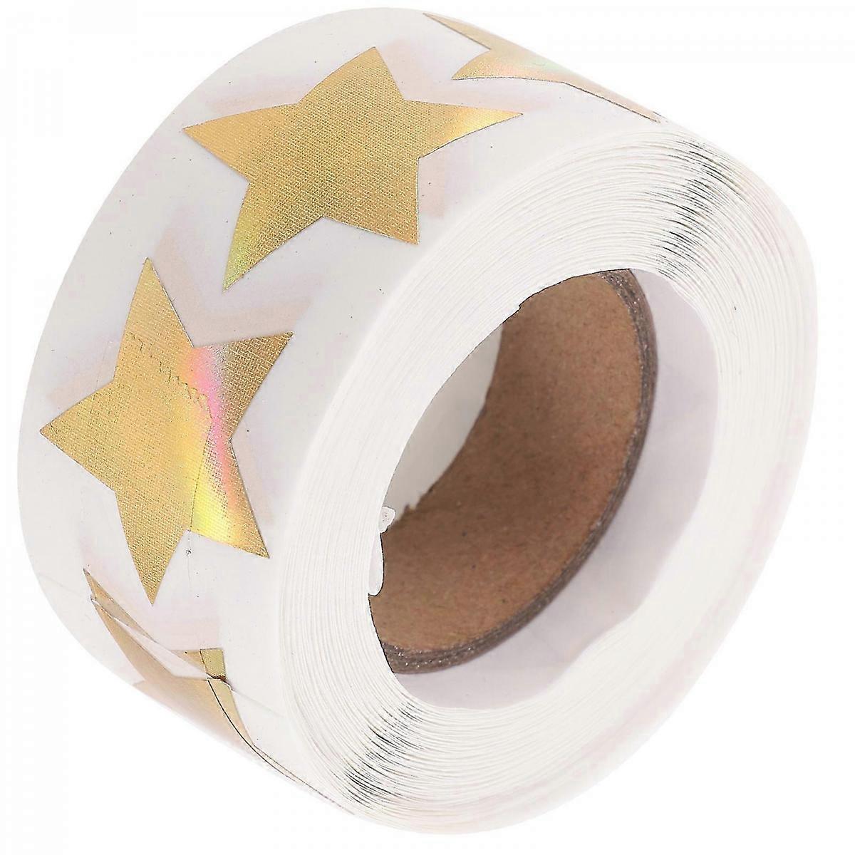 1 Roll Decorative Adhesive Star Stickers Multi Use Sealing Labels for Baking, Wrapping and Crafting Projects Self Stick Designs