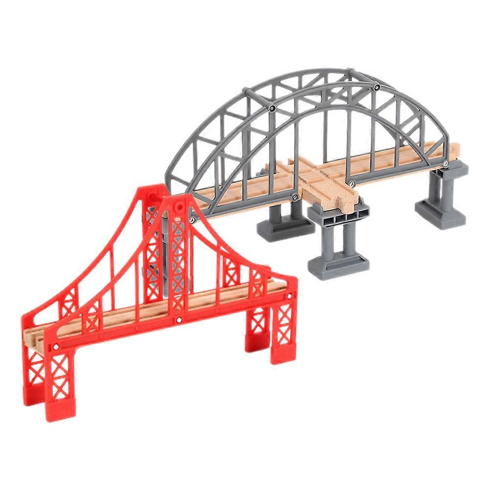 Plastic Toy Train Bridge for Kids Assorted Color Easy to Install Fits Most Train Systems