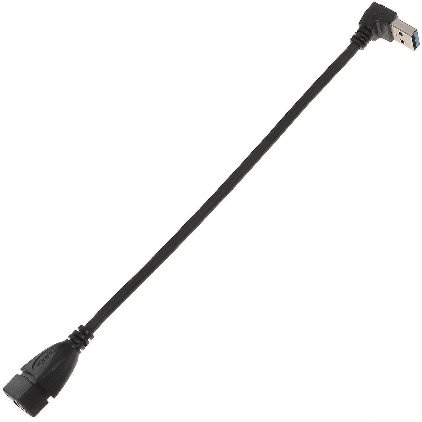 USB 3.0 USB Right Angle Adapter Extension Cable for Computer 4Pcs Black