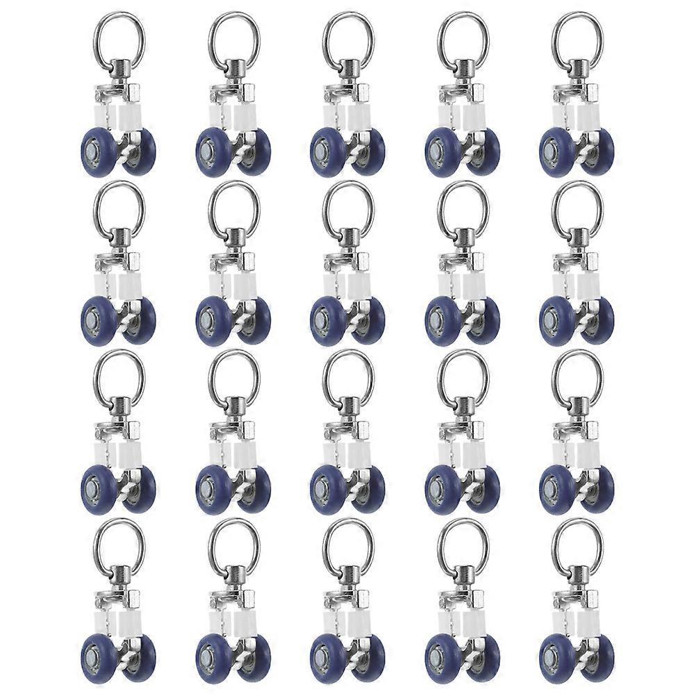 Curtain Track Roller Hooks for Ceiling Mounted Curtain Track 40Pcs Set