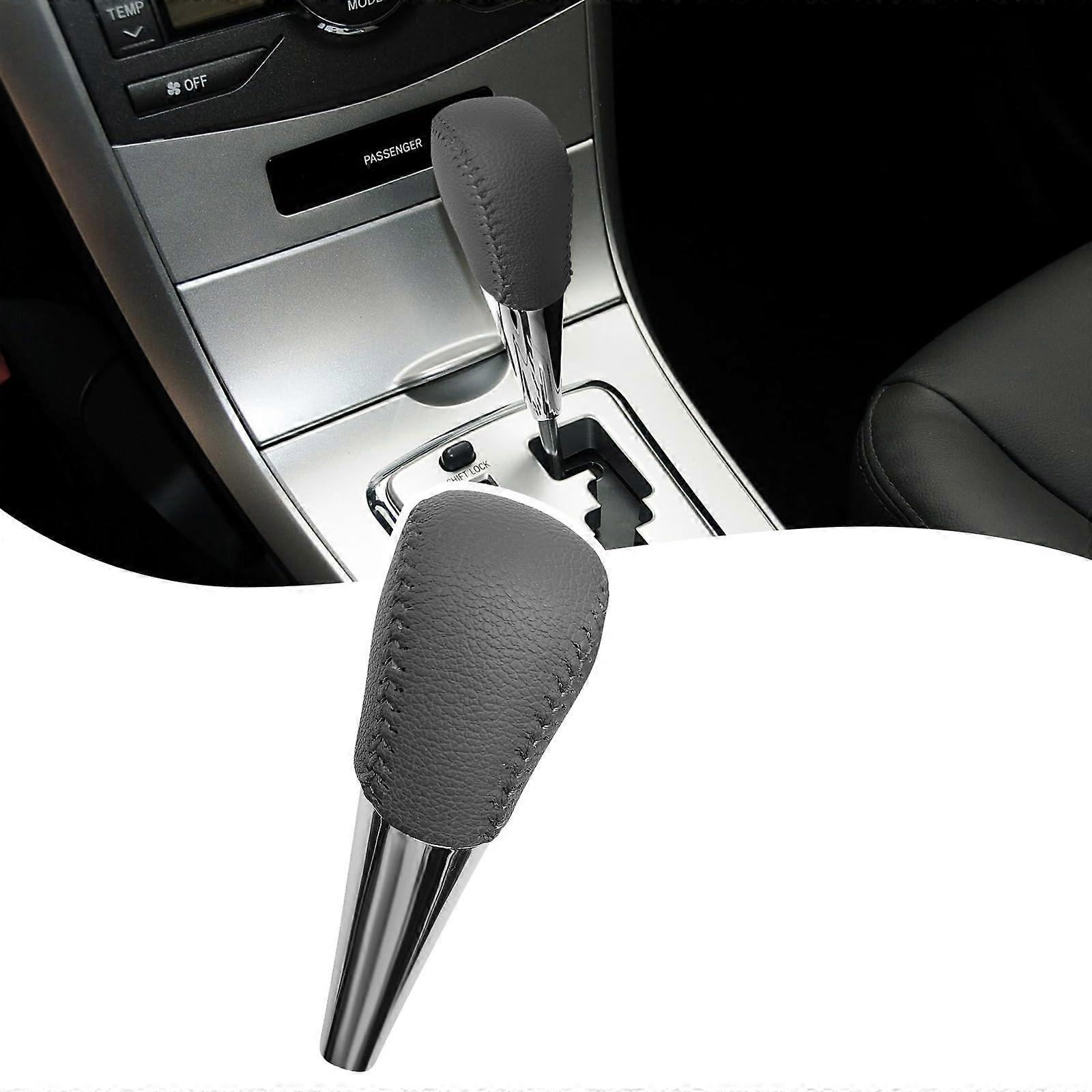 Black Leather Automatic Gear Shift Knob Replacement for Toyota Corolla Camry RAV4 Highlander