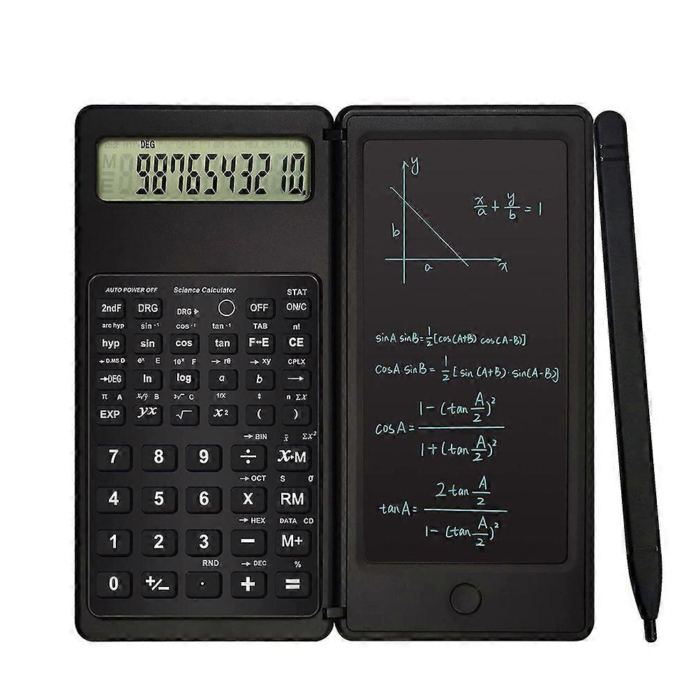 Function with Stylus Pen Large Display Foldable Desk Scientific Calculators with an Erasable Writing Tablet 10-Digit Digital