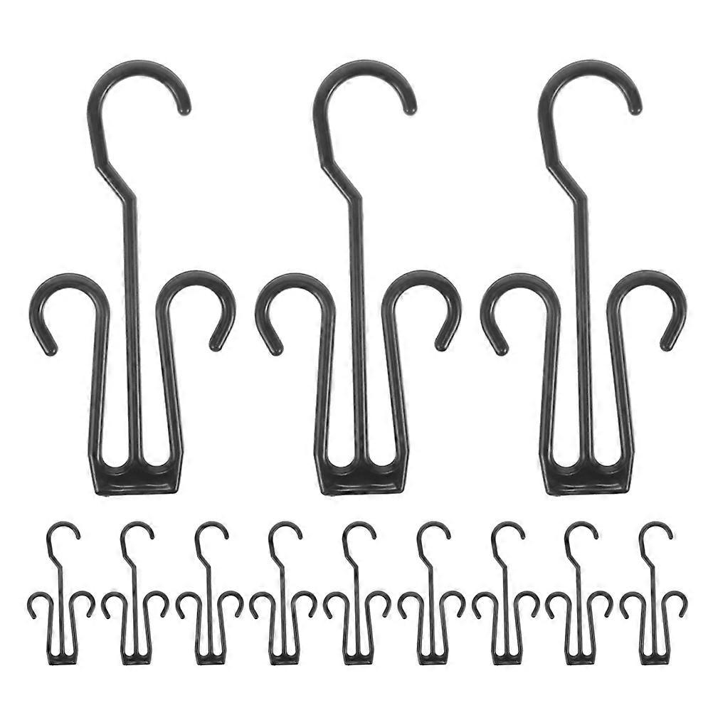 Black Plastic Shoe Rack Hanging Shoe Hooks for Drying 25Pcs Set
