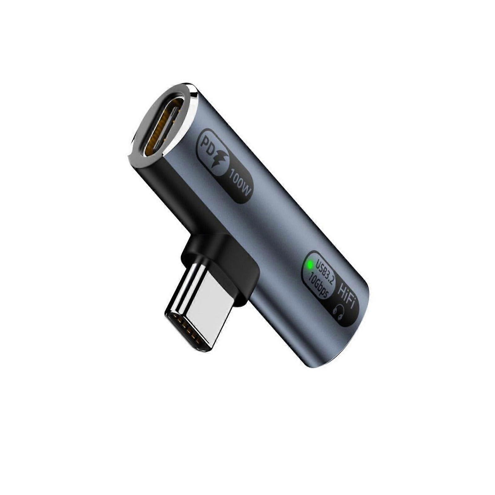 USB C Headsets Adapter HiFi Sound USBC 10Gbps Quick Charging For Phone 15 S22 TypeC Grey