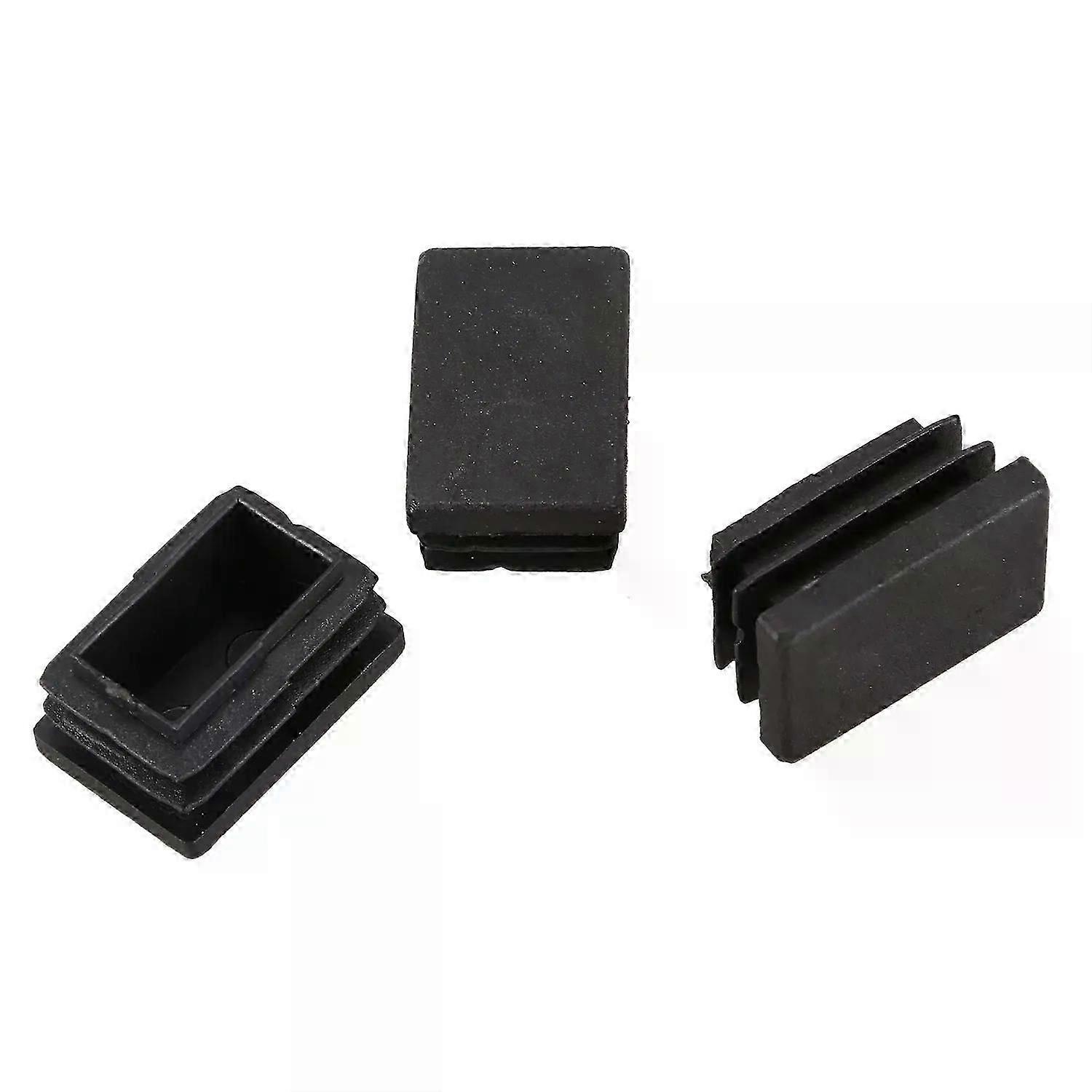 20 pcs Plastic Rectangular End Cap 30mm x 20mm Threaded Pipe Tube Insert