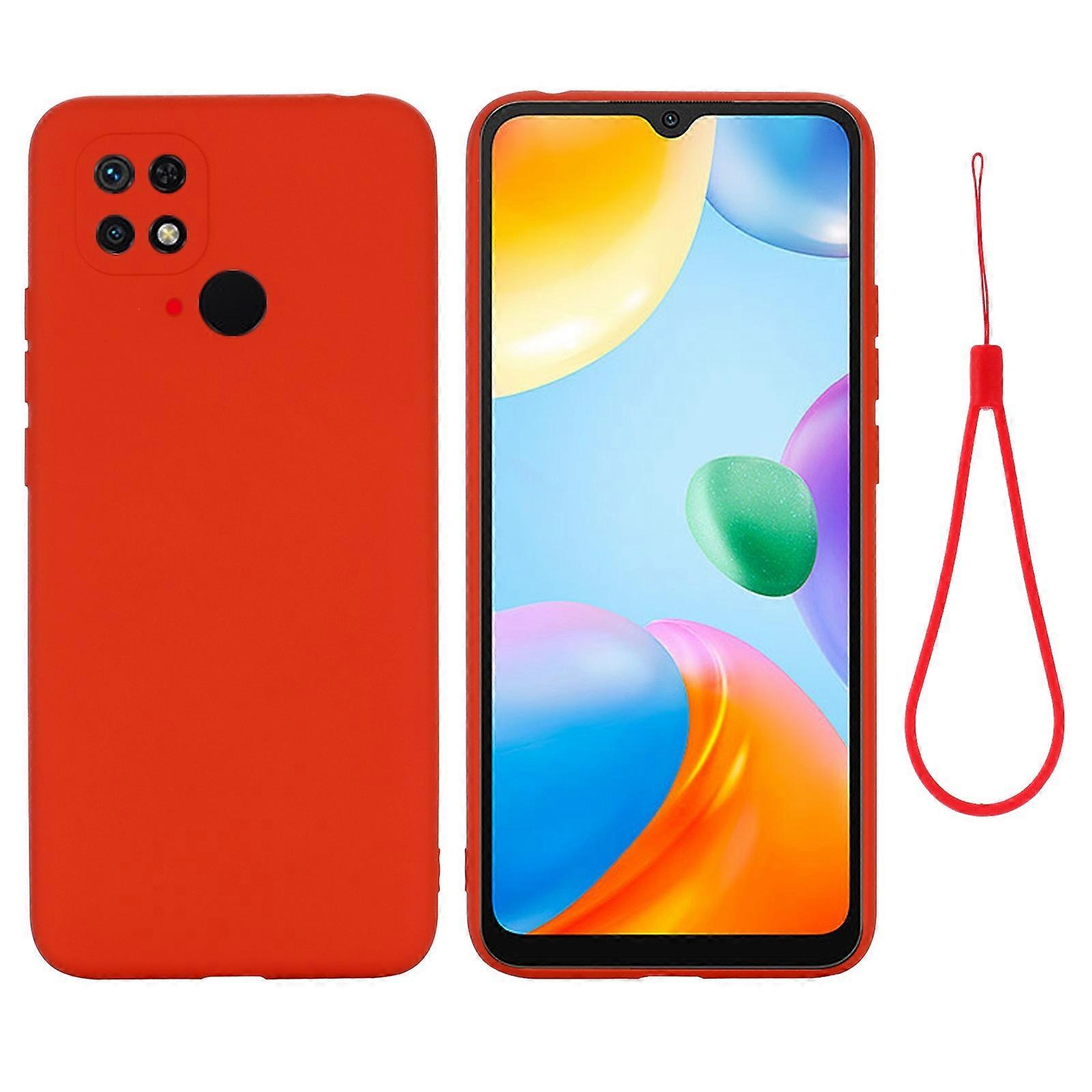 For Xiaomi Redmi 10C 4G Precise Cutouts Liquid Silicone Case Soft Microfiber Lining Drop Protection 