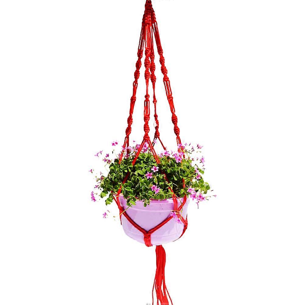 Plant Hanger Flower Pot Holder for Ceiling Deck 2Pcs Red Practical Design