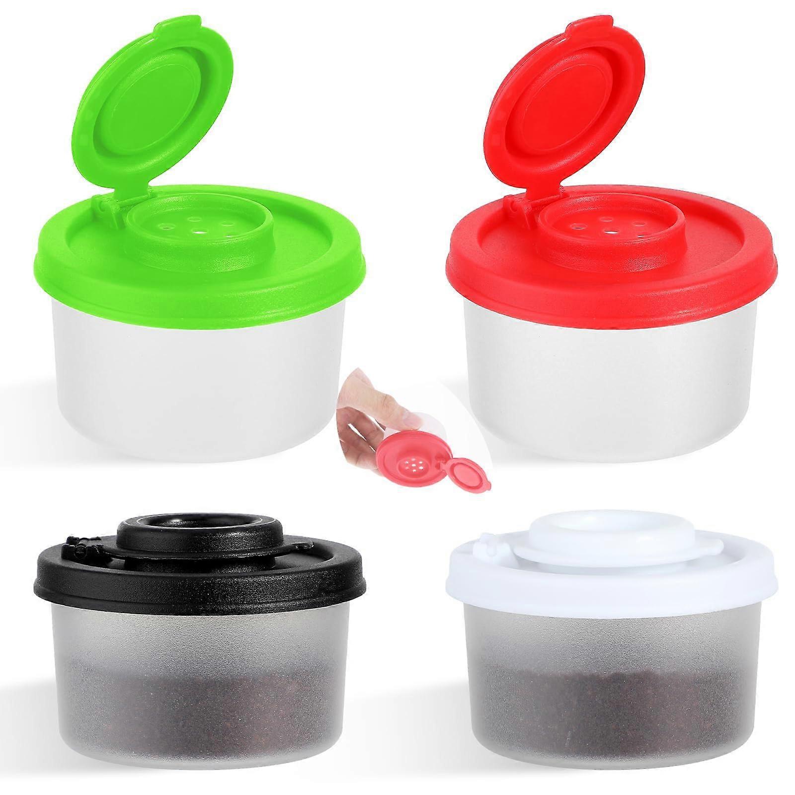 Salt and Pepper Shakers Set of 4 Moisture Proof BPA  Travel Spice Containers for Camping