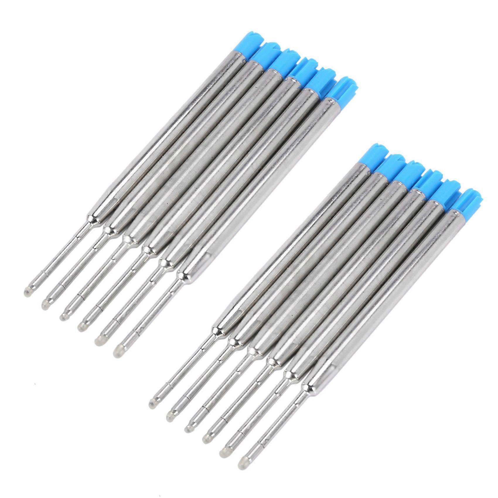 12x ballpoint pen refills 10 cm blue large refill refills