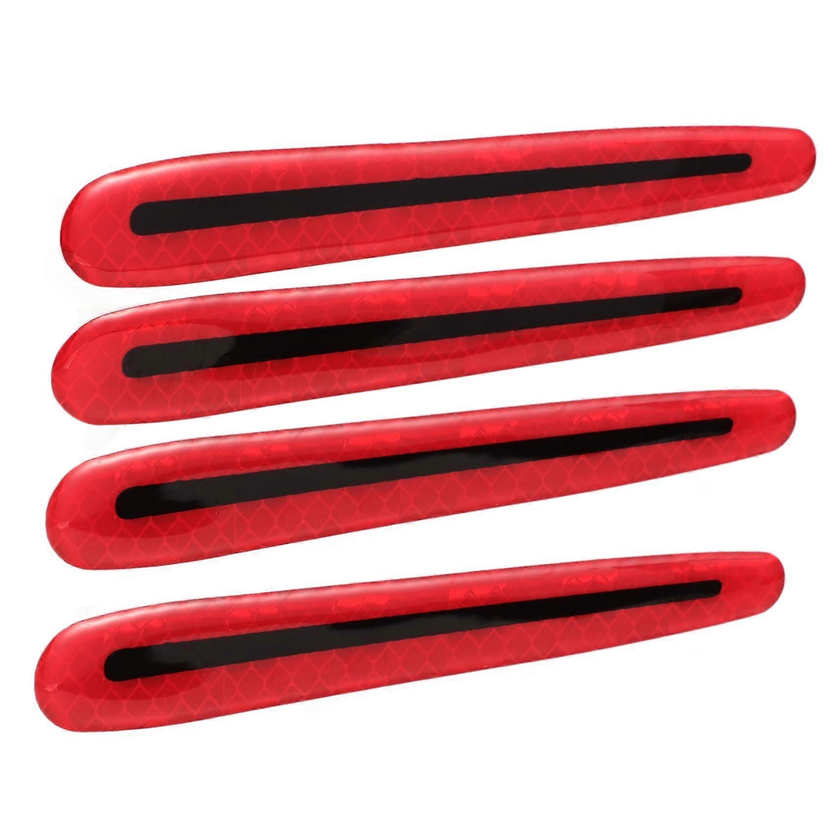 4pcs Car Door Handle Protector Stickers Scratch Resistant Reflective Covers Universal Fit Weatherproof