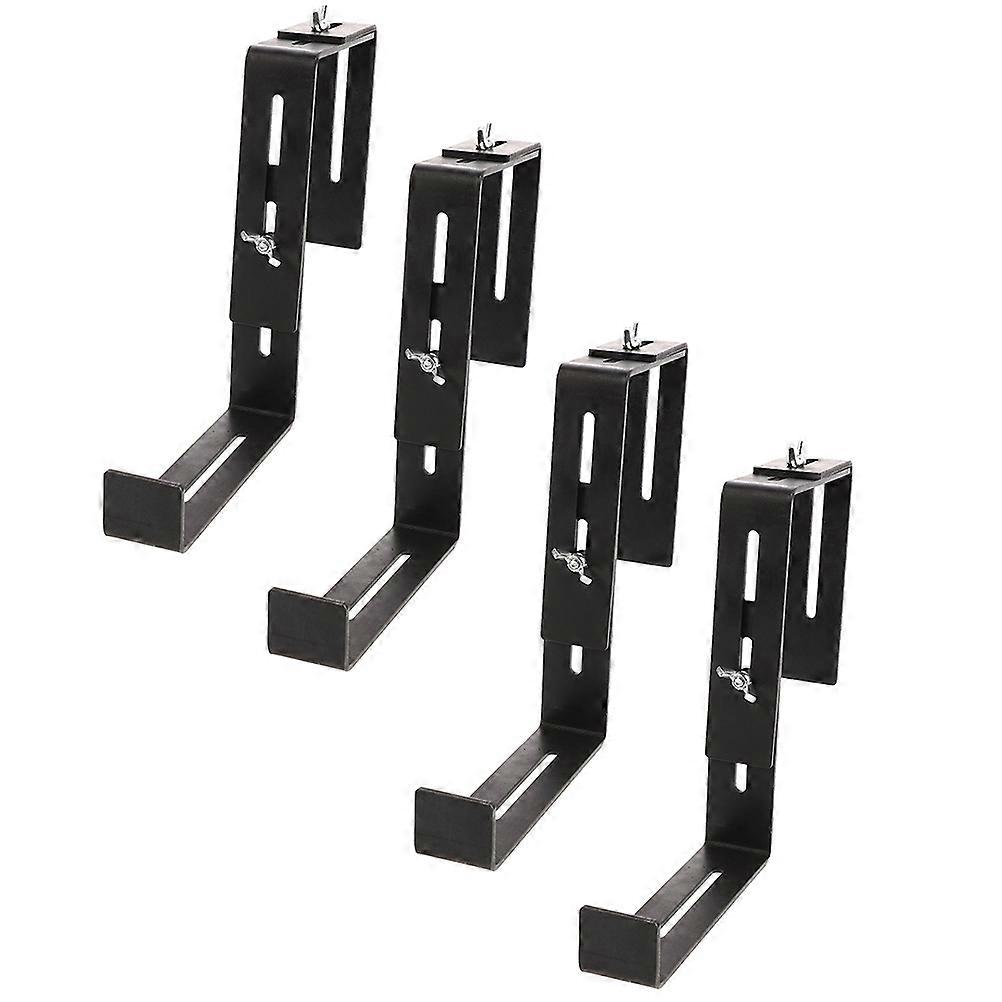 Railing Flower Pot Bracket Flower Planter Holder for Rectangular Pots 4Pcs