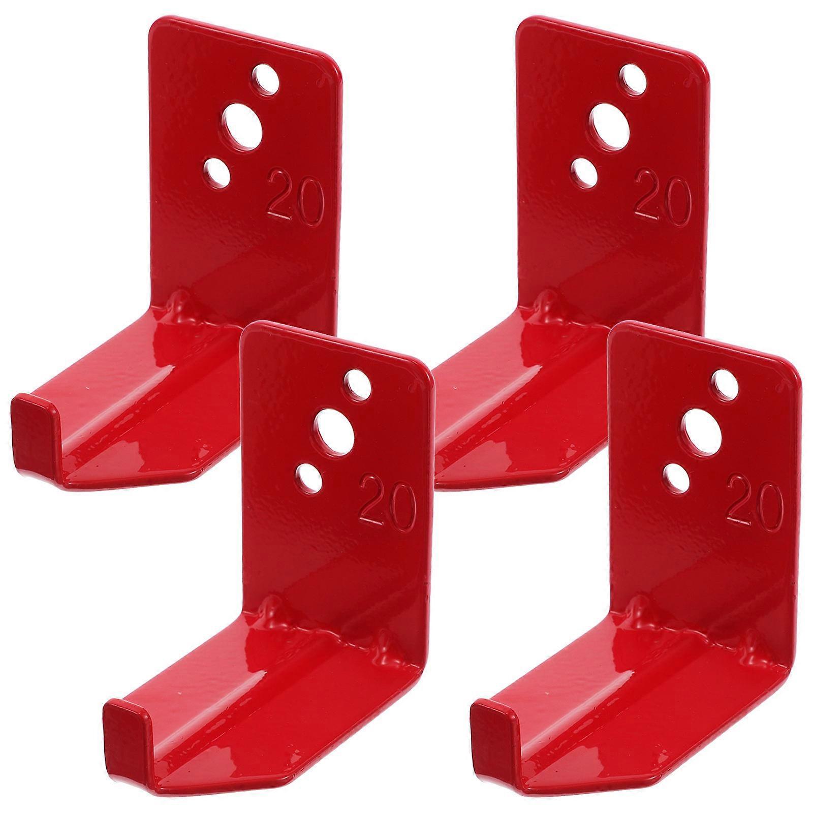 Red Fire Extinguisher Bracket for Wall Mount 1Set Iron Holder