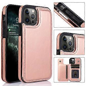 Case For Iphone 13 Mini 5.4 Rose Gold Crazy Horse Pattern Leather Creative Skin No6446
