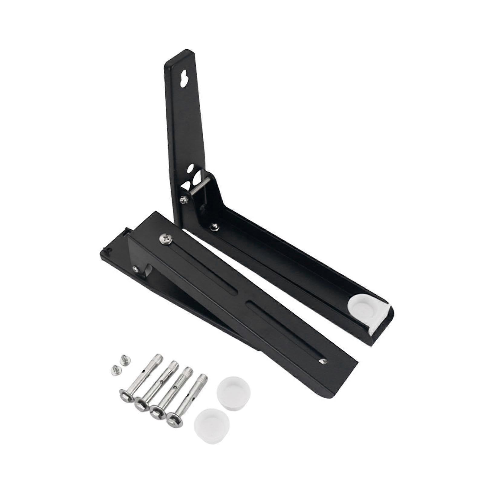 Microwave Oven Wall Mount Adjustable Foldable Heavy Duty Stand for Kitchen Black