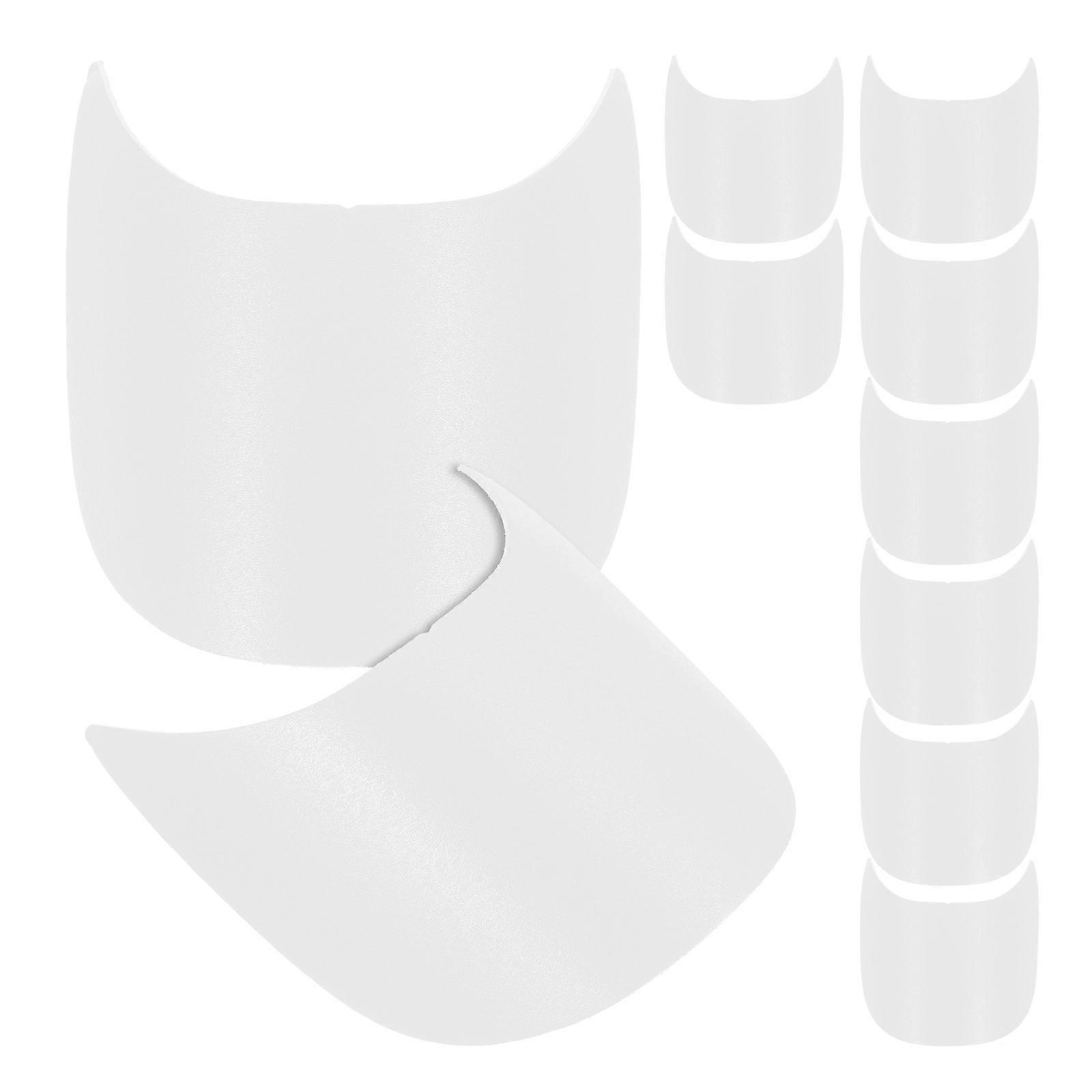 Hat Visor Plastic Insert for Baseball Cap Wide Design 10Pcs White