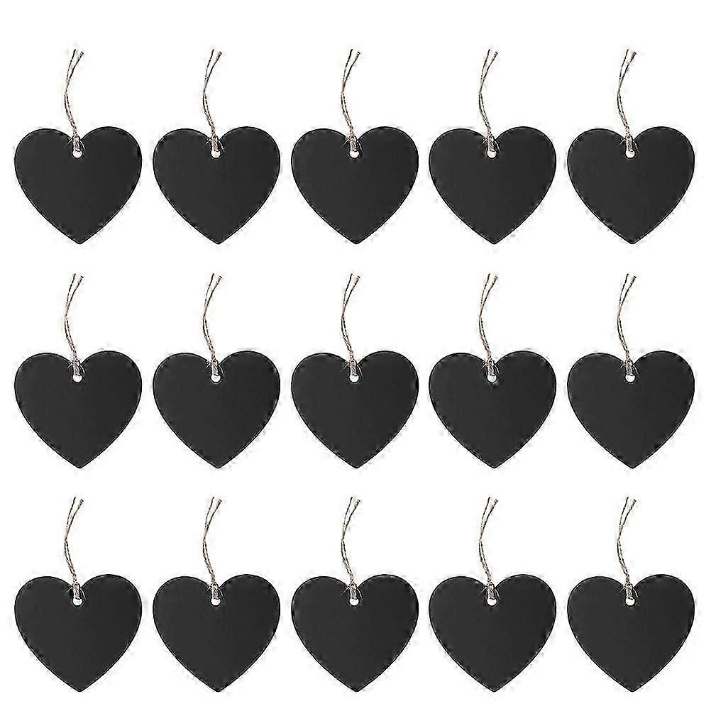 Double Sided Heart Shaped Chalkboard Sign for Leaving Message 60Pcs