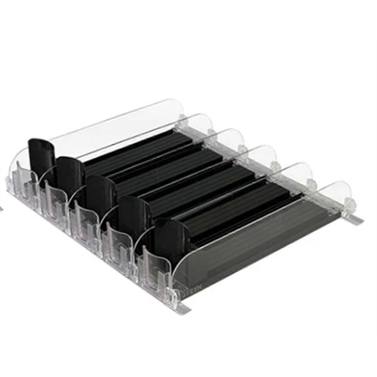 Shunmaii Adjustable Soda Can Dispenser for Fridge - E-Shaped Glide Pusher System