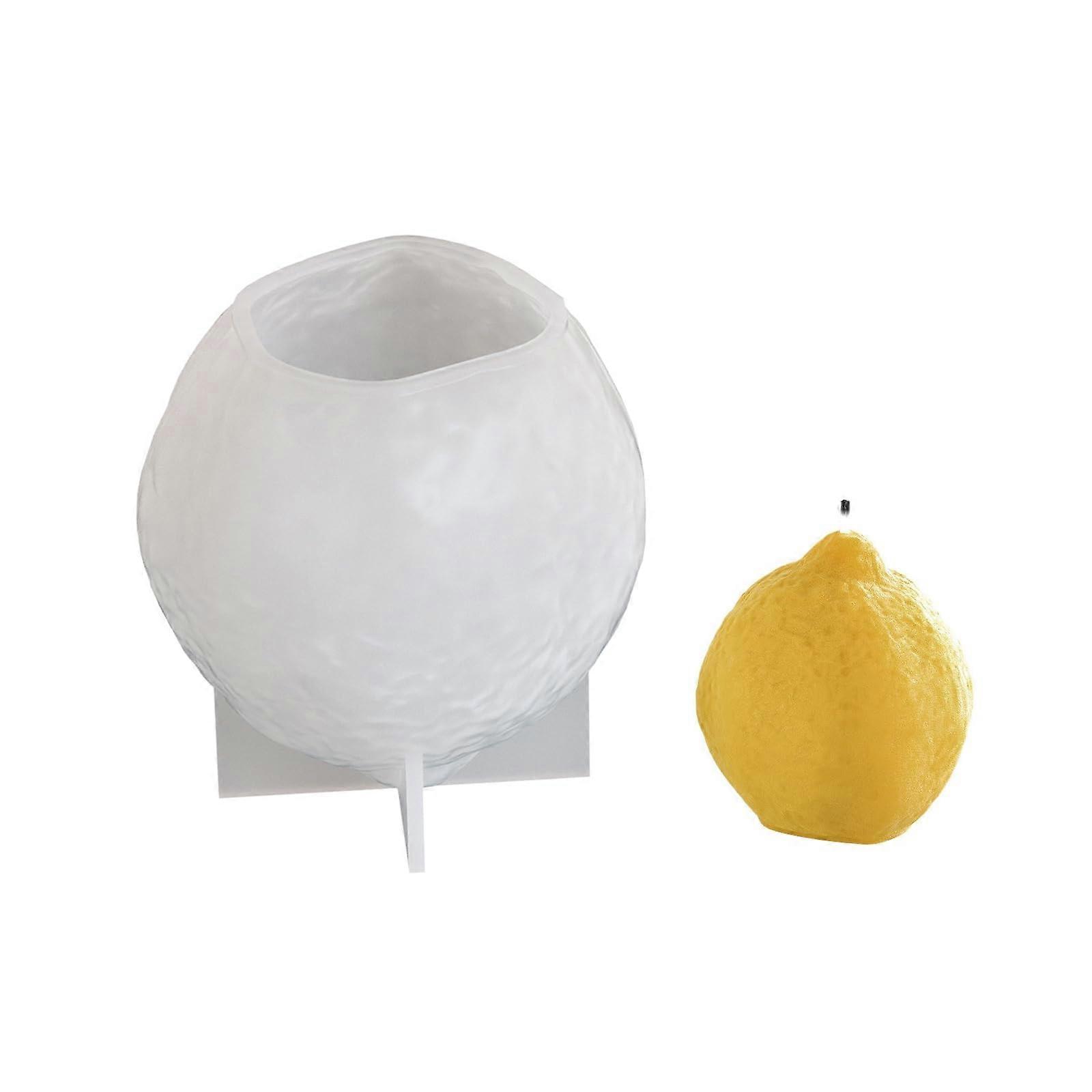 3D Lemon Shape Silicone Mold for Soap Chocolate Baking and Resin Crafts Durable Easy Release