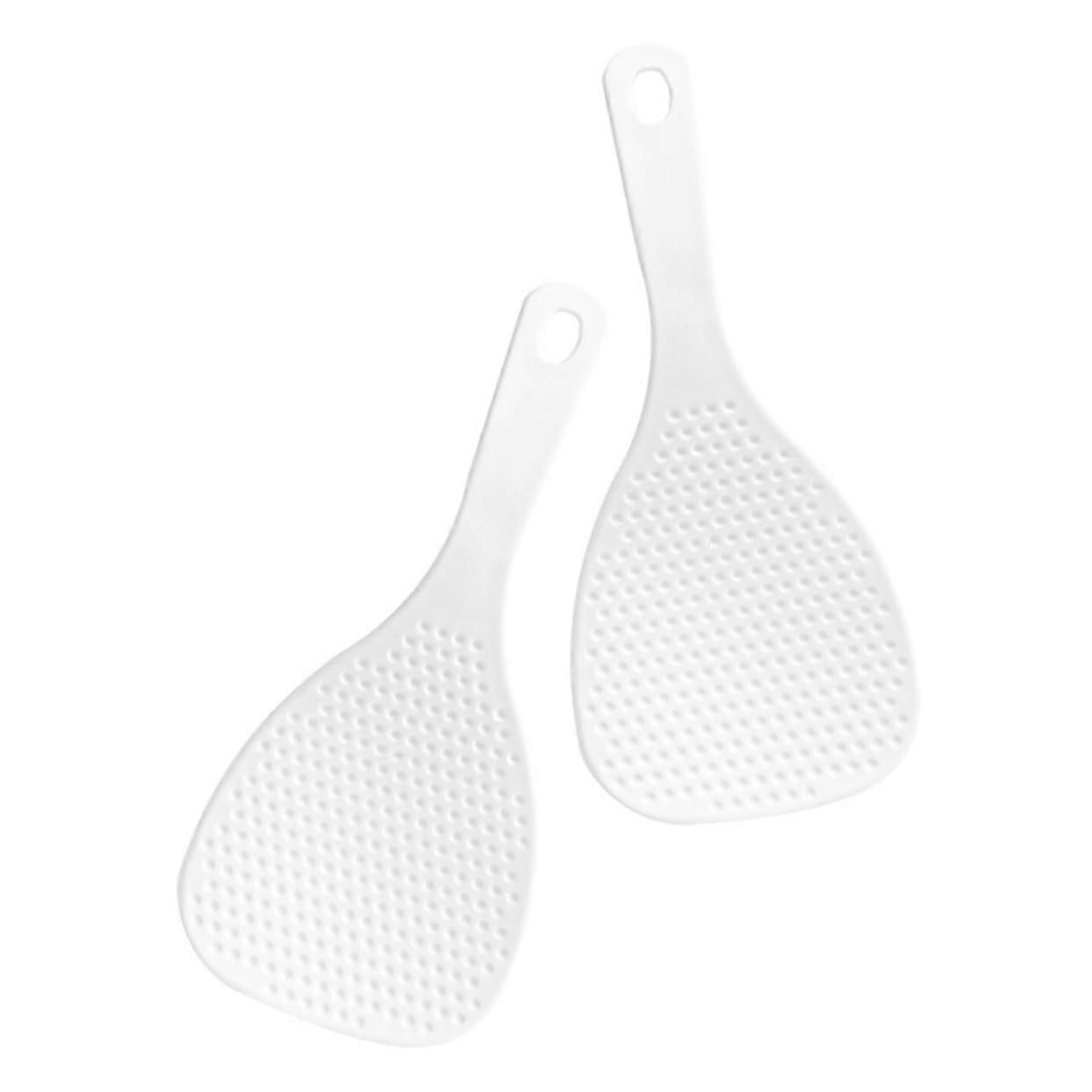 2pcs Rice Paddle Spoon Set Nonstick Heat Resistant Reusable Rice Serving Spoon Kitchen Tool